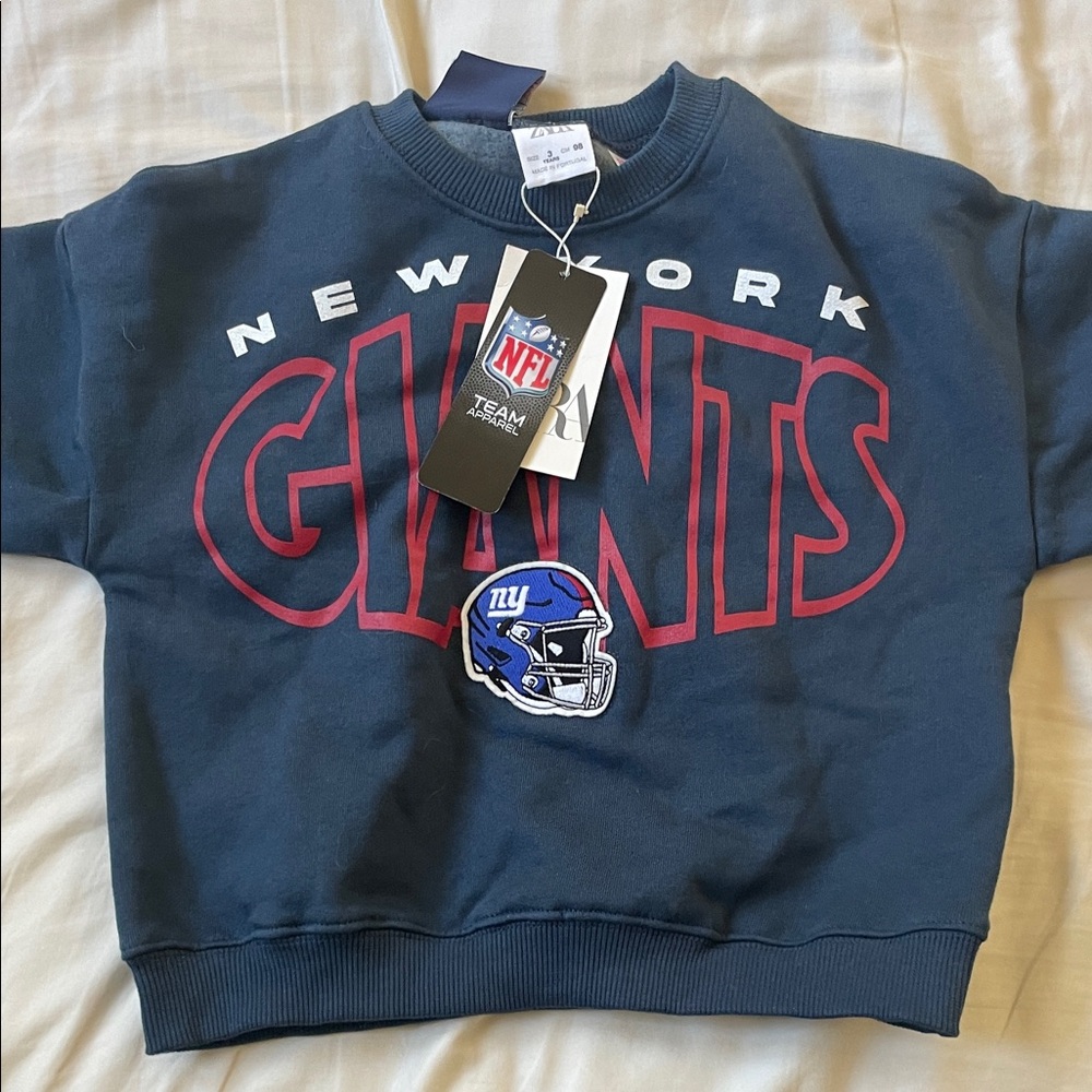 NFL New York Giants Navy Sweatshirt with Red Accents kids 3t